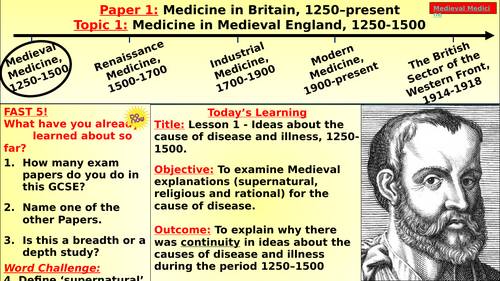 Edexcel Medicine - T1, L1: Medieval Cause of Disease and Illness