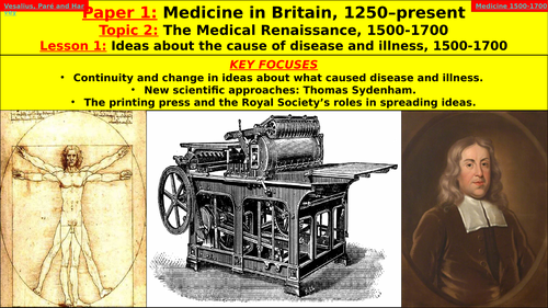 Edexcel GCSE Medicine, Topic 2 - Medical Renaissance, L1 - Causes of Disease and Illness