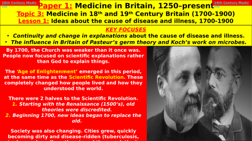 Edexcel GCSE Medicine, Topic 3 - 18th-19th Century, L1 - Causes of Disease and Illness