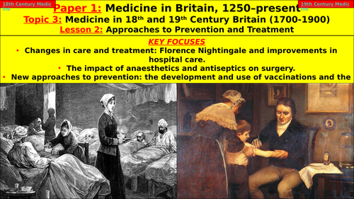 Edexcel GCSE Medicine, Topic 3 - 18th-19th Century, L2 - Approaches to Prevention Treatment (Jenner)