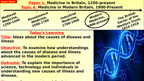 Edexcel Medicine – T4, L1: Modern Cause of Disease and Illness