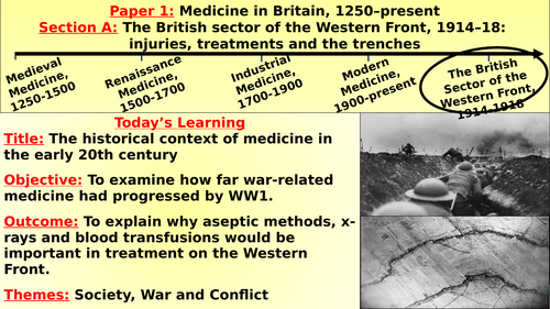 Edexcel History: The Western Front, L1 - Historical Context of Medicine