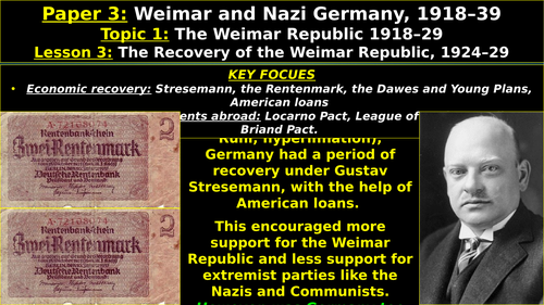 Edexcel Weimar & Nazi Germany, Topic 1: The Weimar Republic, L5: Recovery of the Republic, 1924-29