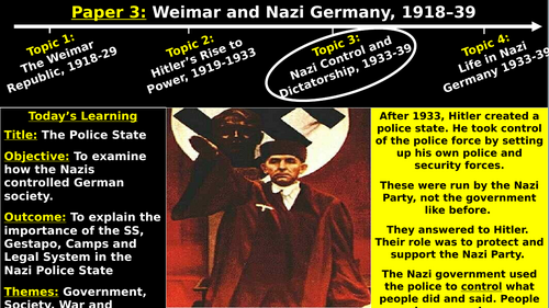 Edexcel Weimar and Nazi Germany – T3, L2: The Police State