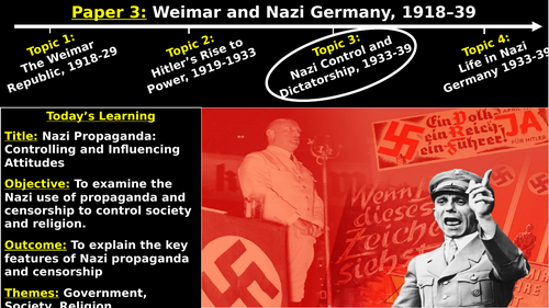 Edexcel Weimar and Nazi Germany – T3, L3: Controlling & Influencing Attitudes (Propaganda)