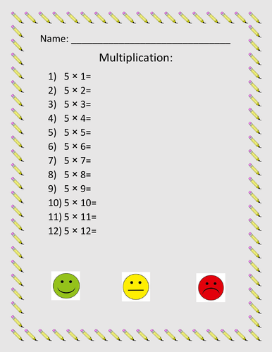 Column Multiplication Worksheet Tes
