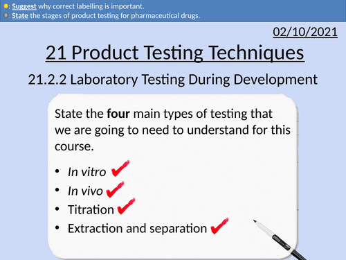 OCR Applied Science: 21.2 Product Testing of Consumer Products ...