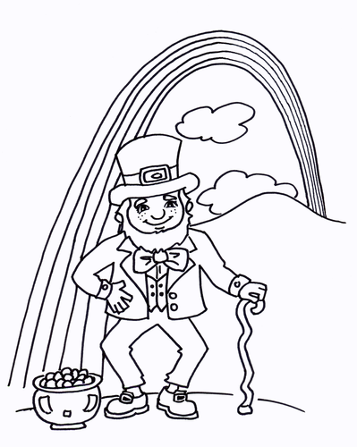 Irish Leprechaun Colouring Sheet - Early Years | Teaching Resources