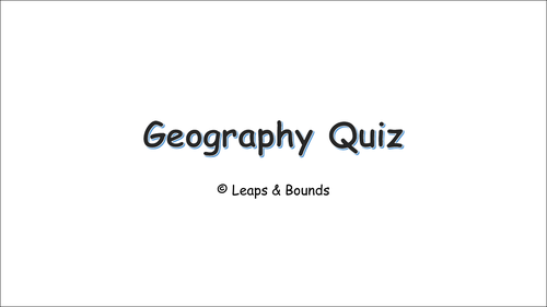 Geography Quiz | Teaching Resources