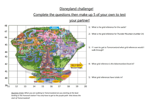 Four and Six figure grid references worksheet | Teaching Resources
