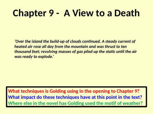 Lord of the Flies Chapter 9 | Teaching Resources