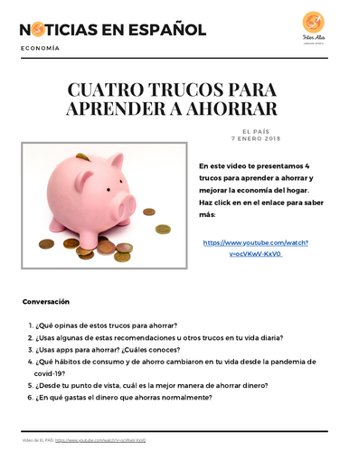 Noticias En Español Economía B1 B2 C1 C2 Dele News In Spanish Teaching Resources 0669