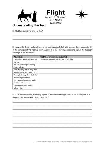 Flight ~ Nadia Wheatley & Armin Greder ~ Worksheets | Teaching Resources