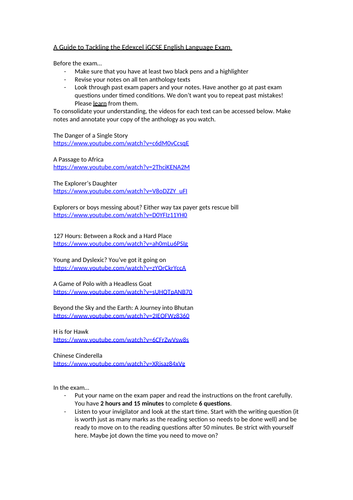 A Guide to Tackling the Pearson Edexcel iGCSE English Language Exam ...