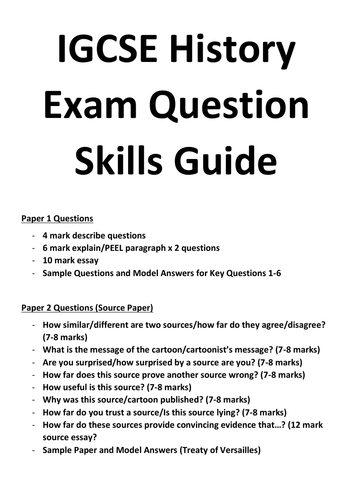 IGCSE CIE HISTORY 0470 Full Revision Guide - Core and Depth USA ...