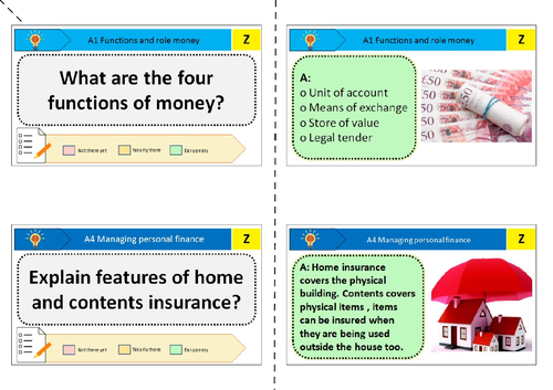 BTEC Business Unit 3 Personal and business finance - knowledge revision ...