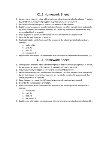 AQA GCSE Chemistry (9-1) - C1.1 Atoms FULL LESSON