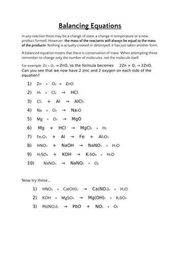 AQA GCSE Chemistry (9-1) - C1.2 Chemical equations FULL LESSON ...