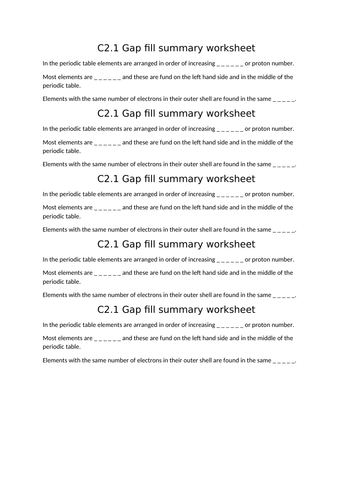 AQA GCSE Chemistry (9-1) - C2.1 Development of the periodic table FULL LESSON