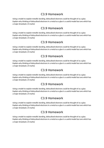 AQA GCSE Chemistry (9-1) - C3.9 Bonding in metals  FULL LESSON