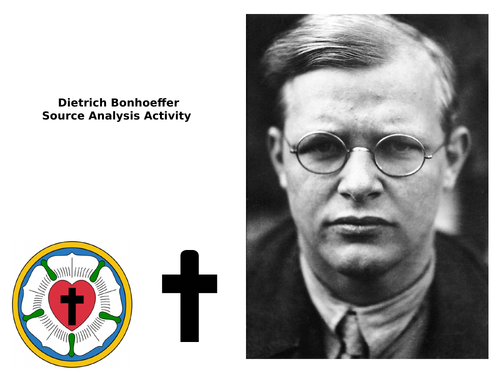 Dietrich Bonhoeffer Source Analysis Activity