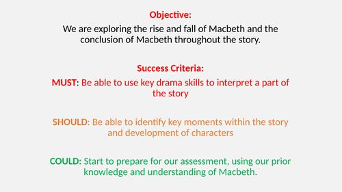 Macbeth: KS3 Drama Scheme of Work | Teaching Resources