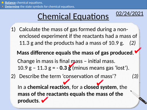GCSE Chemistry: Chemical Equations