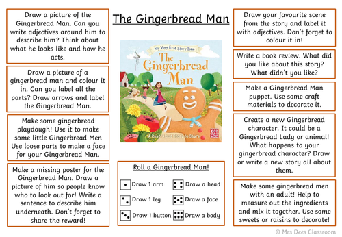 The Gingerbread Man - Traditional Tale Book Talk Mat | Teaching Resources