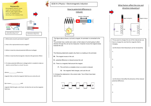 Electromagnetic Induction Teaching Resources 