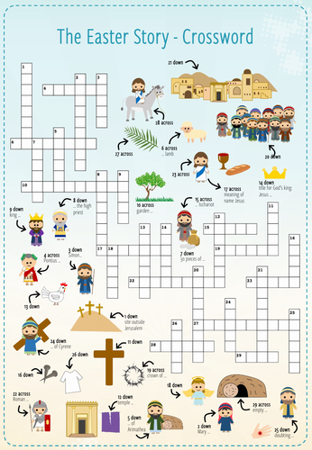 Easter Story - Crossword Puzzle | Teaching Resources