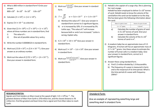 standard-form-gcse-1-9-teaching-resources