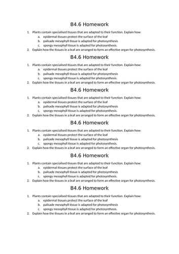 AQA GCSE Biology (9-1) B4.6 Tissues and organs in plants - FULL LESSON ...