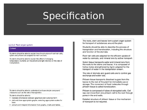 AQA GCSE Biology (9-1) B4.7 Transport systems in plants - FULL LESSON