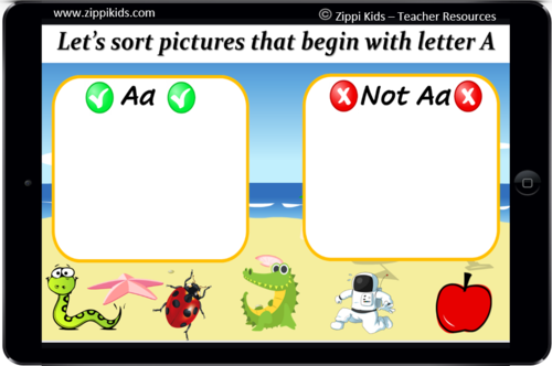 Virtual Letter Alphabet Picture Sort Beginning Sounds 26 Google 