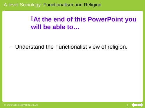 functionalist view on religion