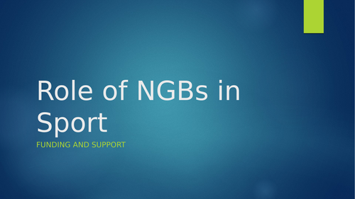 SS RO51 LO4- National Governing Bodies