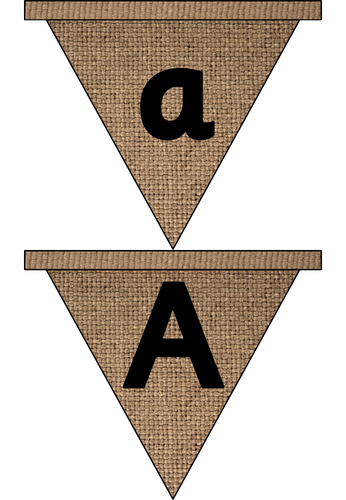 Natural classroom: Alphabet hessian print bunting | Teaching Resources