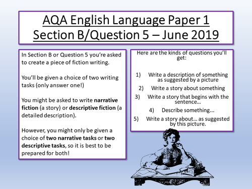 AQA English Language Paper 1 June 2019 | Teaching Resources