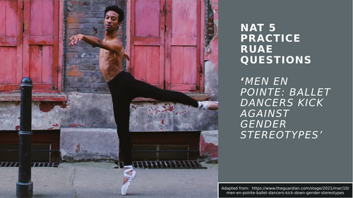 National 5 Practice Mini Ruae Men En Pointe Teaching Resources 4201