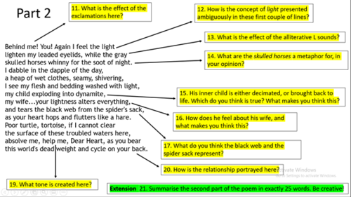 essay questions on night sweat