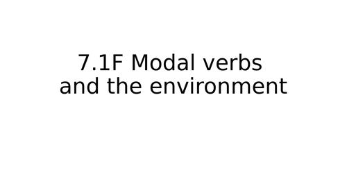 Environment/modal verbs sentence builder activities | Teaching Resources