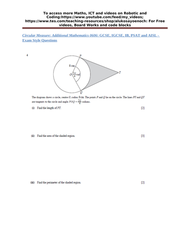 Circular Measure Part2 | Teaching Resources