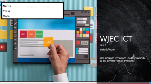 WJEC ICT Unit 3 - Web Software
