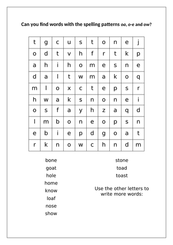 Year 1 Phonics Puzzles Long Vowel Phoneme Wordsearch Bundle Set 5 – 6 