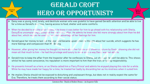 an inspector calls gerald croft essay