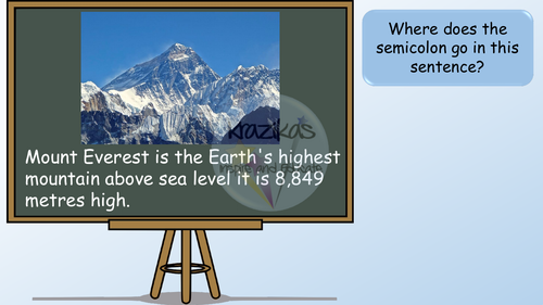 Semicolons PowerPoint Lesson | Teaching Resources