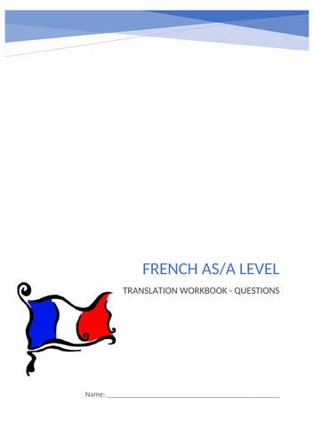 french-a-level-translation-workbook-teaching-resources