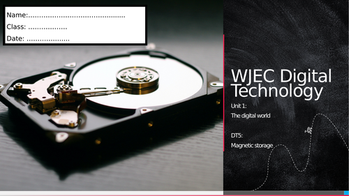 WJEC Digi Tech - Revision workbook 4: Magnetic storage