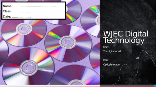 WJEC Digi Tech - Revision workbook 5: Optical storage