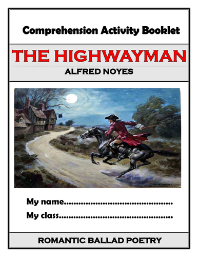 The Highwayman Comprehension Activities Booklet!
